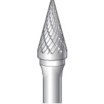 【即納在庫品】「直送」ナカニシ 26143 超硬カッター　テーパー ダブルカット 刃径９．５ｍｍ　刃長１６．０ｍｍ