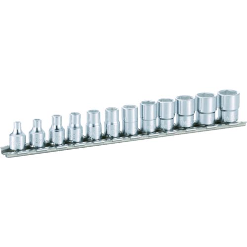 【即納在庫品】「直送」前田金属工業 ＴＯＮＥ HS212 ソケットセット ６角・ホルダー付 １２ｐｃｓ 差込角６．３５ｍｍ 396-4515 トネ 1S 4953488193435 差込角 の商品写真