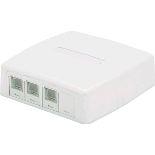 【即納在庫品】「直送」パンドウイット JOQ3BH6A00 ＣＡＴ６Ａスプリングシャッター付きローゼットキット ４個口 ３ジャック＋１ブランク 白 ＪＯＱ３ＢＨ６Ａ００ CAT6Aスプリングシャッター付きローゼットキット