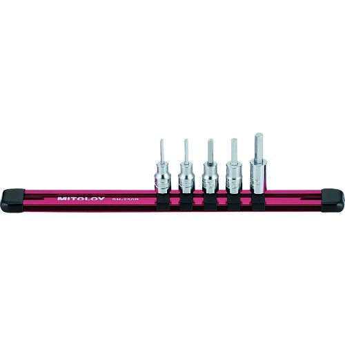 【即納在庫品】「直送」ミトロイ HH206M 1/4 ヘックスソケット ホルダーセット 5コマ6点