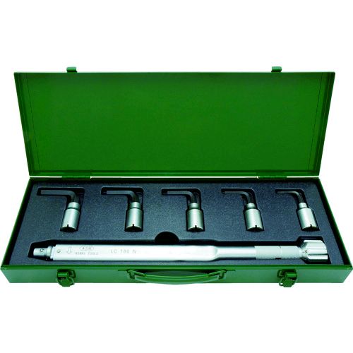 旭金属工業 ASAHI LCX4000 ＡＳＨ　トルクレンチ六角棒スパナヘッドセット　ＬＣ１８０Ｎ＋６－１４ｍｍ LCX-4000【キャンセル不可】