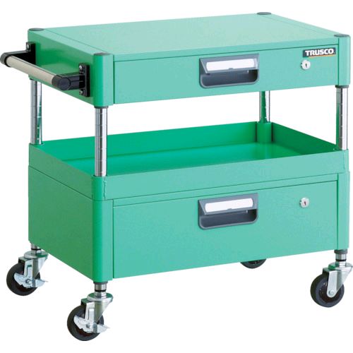 トラスコ TRUSCO PEW-661VZ-YG ツールワゴン フェニックスワゴン 省音 ６００Ｘ４００ＸＨ６００ 引出付 ヤンググリーンPEW661VZYG8000