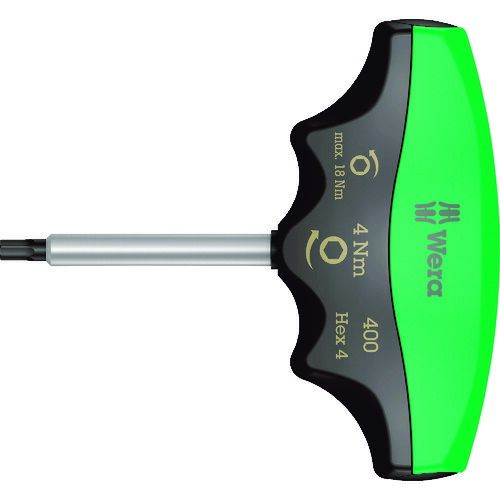 【即納在庫品】「直送」Ｗｅｒａ 005080 ４００　トルクドライバーＴ型　ヘックスプラス六角４．０　／　４．０　Ｎｍ