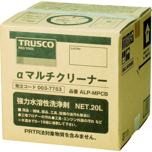 【即納在庫品】「直送」トラスコ中山 TRUSCO ALP-MPCB αマルチクリーナー ２０Ｌ １個＝１箱 ALPMP ALPMPCB｜文具のブングット