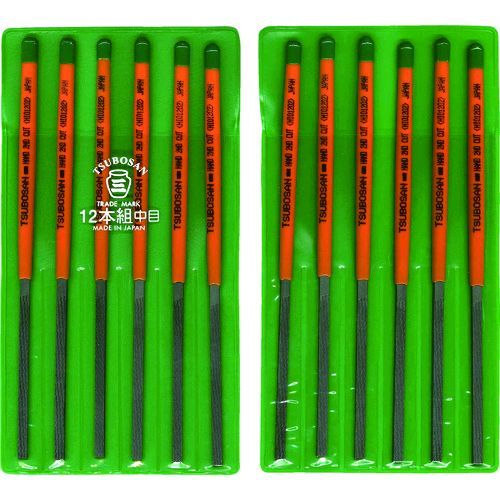 【即納在庫品】「直送」ツボサン TSUBOSAN HI012-02 組ヤスリ　１２本組　平　中目 HI01202