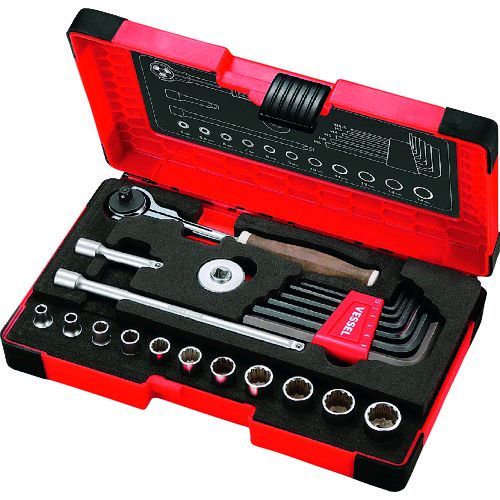 楽天市場】ベッセル ソケットレンチセット HRW3002M-W 9.5mm/16pcs