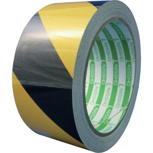 【即納在庫品】「直送」（株）エル日昌 ［HT90YB］ 再帰反射テープ ９０ｍｍｘ１０ｍ イエロー／ブラック