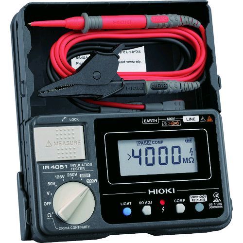 【即納在庫品】「直送」HIOKI IR405110 デジタル絶縁抵抗計 5レンジ IR4051−10|文具のブングット