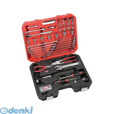 前田金属工業 TONE K600 整備用工具セット コンビネーションツールセット レッド／ブラック ６３点セット トネ レッド ブラック ツールチェスト ツールボックス ツールBOX 工具ボックス 工具BOX 工具ケース