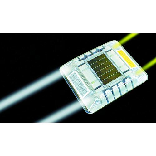 【即納在庫品】「直送」株 キャットアイ LE2602AW ルミナスアイ・マイティ ソーラー式常灯 両面 黄／白