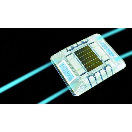 【即納在庫品】「直送」株 キャットアイ LE2602B ルミナスアイ・マイティ ソーラー式常灯 両面 青|文具のブングット