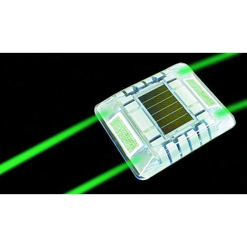 【即納在庫品】「直送」株 キャットアイ LE2602G ルミナスアイ・マイティ ソーラー式常灯 両面 緑