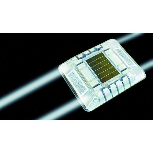 【即納在庫品】「直送」株 キャットアイ LE2602W ルミナスアイ・マイティ ソーラー式常灯 両面 白｜文具のブングット