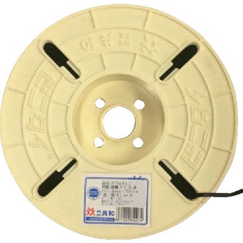 【即納在庫品】「直送」共和 ［QCP-500-7］ ポリエチレン リール巻 ４ｍｍ×５００Ｍ 黒 QCP5007 289-9795