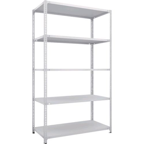 【即納在庫品】「直送」トラスコ TRUSCO SBL-7465-W 直送 代引不可・他メーカー同梱不可 スチールラック ＳＢＬ型抗菌塗装セミボルトレス軽量棚 Ｗ１２００ＸＤ６００ＸＨ２１００ ５段 Ｗ色 SBL7465W｜文具のブングット