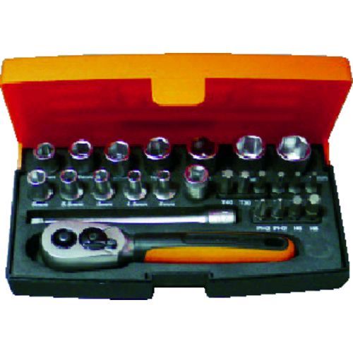 【即納在庫品】「直送」バーコ SL25 1/4 ソケットレンチセット 387-0529 BAHCO 7314153013422