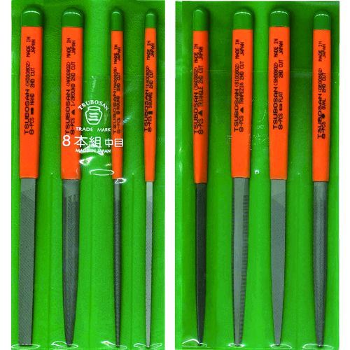 【即納在庫品】「直送」ツボサン ST00802 組ヤスリセット８本組 中目 ST008-02 tr-4931581 TSUBOSAN 4518007390025