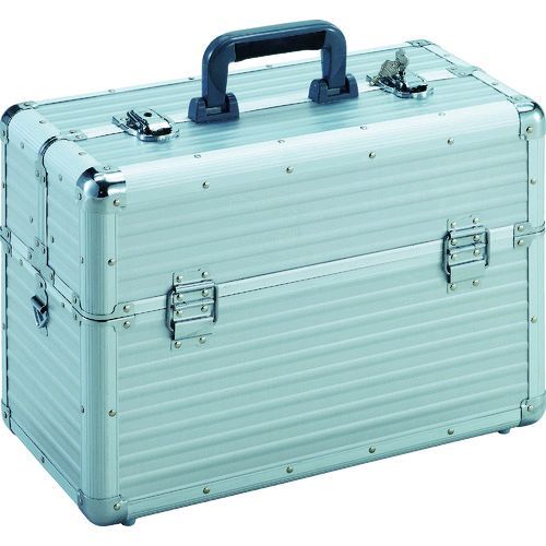 【即納在庫品】「直送」【個数：1個】トラスコ中山 TRUSCO TACR45 アルミケース 両開き 内寸４３２Ｘ２０５ＸＨ３０５ シルバー 389-5548｜文具のブングット