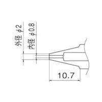 (LINEクーポン有)HAKKO 白光 ハッコー N1-08 ノズル/0.8mm N108 400-3845 はんだ除去器