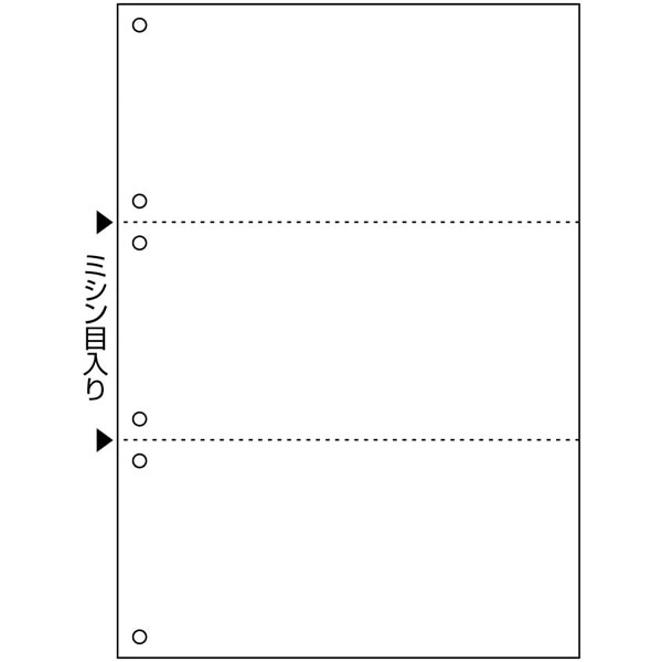 ヒサゴ／FSC（R）公証 マルチ印刷者帳票 A4 新規まき直し 3面 6穴 (FSC2005Z) 1200枚 HISAGO