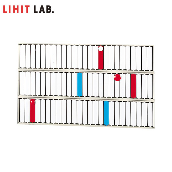 LIHIT LAB.（リヒトラブ）／回転標示盤　７５口座（S-2533）標示札が回転する標示盤 色別の視覚管理に最適