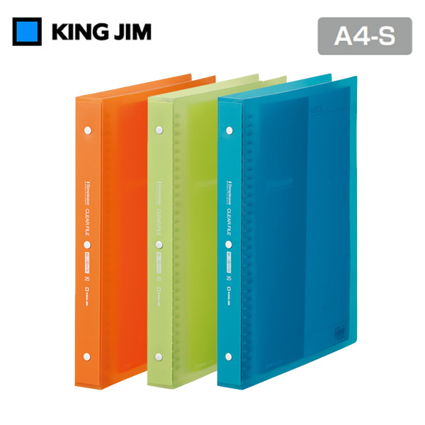 超安い】 キングジム クリアーファイル サイドイン ヒクタス±透明 7187T 小口10枚 20ポケット A3見開きが入ります KING JIM 