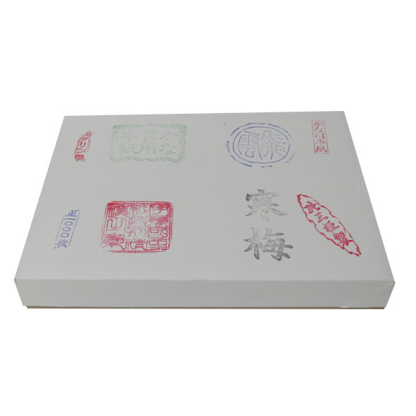 表意文字半紙 半紙 寒梅 箱\u003d1000枚 清書用 5210160 カワイチ 作り名用表意文字半紙、清書用半紙 手漉の御膳上等作り名用半紙