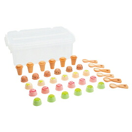 磁石でくっつくおままごとアイスセット６名 GF19-0005【ウッディプッディ】