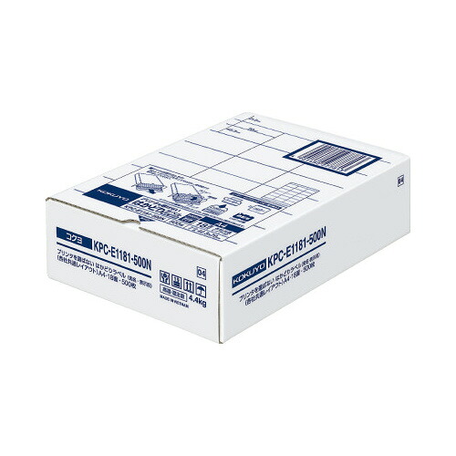 プリンタを選ばないはかどりラベル Ａ４　１８面　５００枚入り KPC-E1181-500N【コクヨ】