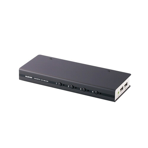 パソコン切替器DVI対応 4ポートKVM-DVHDU4【エレコム】|ブングアール