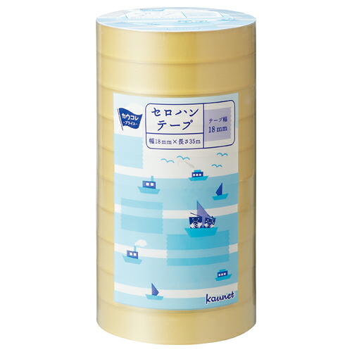 パ）セロハンテープ　幅１８ｍｍ×３５ｍ　１セット（１０巻入×５） 5062-8025 【カウネット】