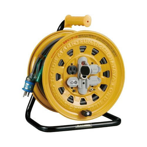 温度センサー付コードリール　定格電流１００Ｖ・５Ａ BG-301KXS【ハタヤリミテッド】｜ブングアール