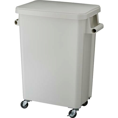 厨房用キャスターペール７２Ｌ　グレー　排水栓付Ｗ５７０×Ｄ３５０×Ｈ６９５ｍｍ GGYK005【リス】