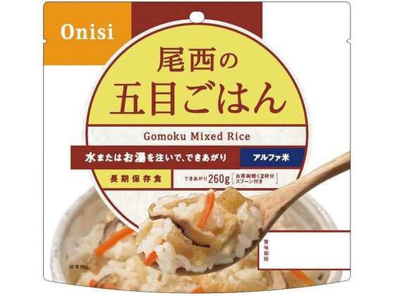 楽天市場】尾西食品/アルファ米(賞味期限5年)＜100g 1食分＞五目ごはん
