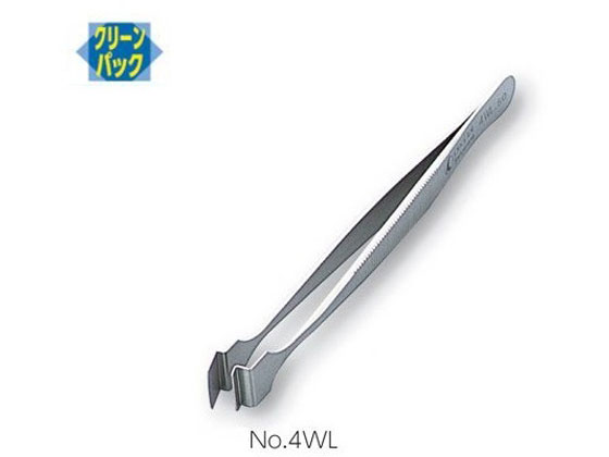 【お取り寄せ】アズワン フラットピンセット 幅広 特殊鋼 No.4WL