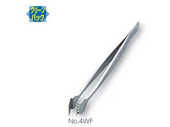 【お取り寄せ】アズワン 肌理細か毛抜き 幅ひろい 一種独特鋼 No.4WF