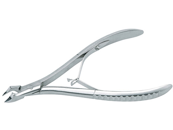 【お取り寄せ】林刃物 小型ニッパ式爪切り アングル刃 全長130mm NAIL-LAT