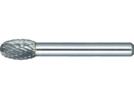 【お取り寄せ】TRUSCO 超硬バー タマゴ型 Φ12.7×刃長22×軸6 コースカット T