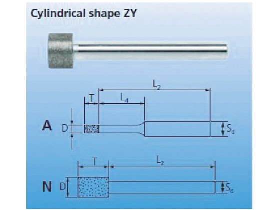 【お取り寄せ】PFERD ダイヤモンドインターナルバー 6mm軸 120 DZY-N8.0-119273