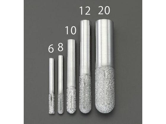 【お取り寄せ】エスコ ダイヤモンドルーター 複合材用 先丸 12mm EA827ES-12