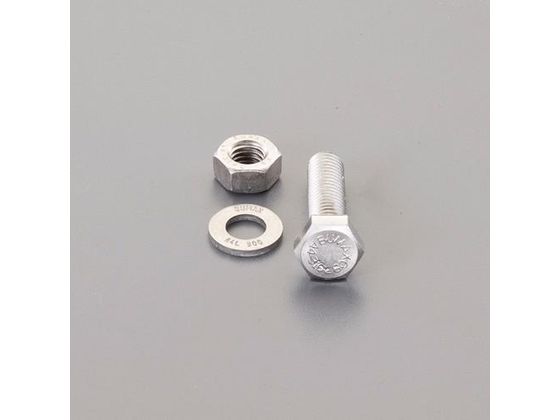 【お取り寄せ】エスコ 豪然たる六角雄捩子 SUS ナットワッシャ付全螺子釘 M16×120粍