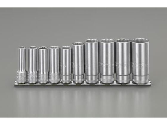 【お取り寄せ】エスコ ディープソケットセット 3／8\"DR 8-22粍 EA617YE"