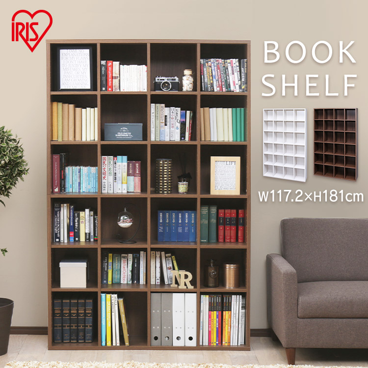 楽天市場】本棚 大容量 ブックシェルフ BKS-1812 本棚 大容量 ブラウン