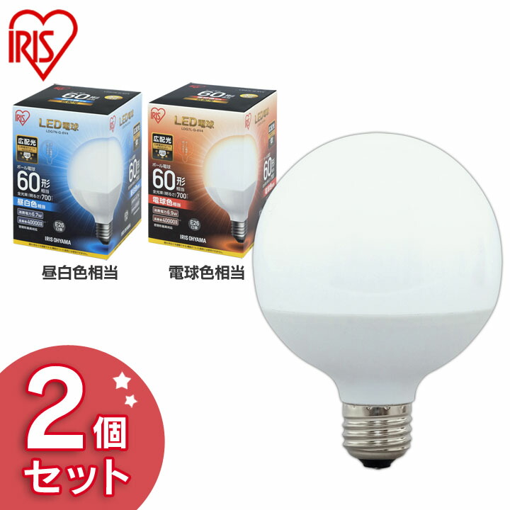 アイリスオーヤマ LED電球ボール球 60形相当 昼白色LDG7N-G-6V4 1900667-e.jpg