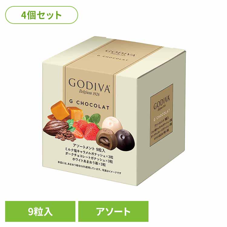 4個】Gショコラアソートメント 9粒入（ミルク/ダーク/ホワイト あまおう苺） チョコレート チョコ アソート ブランド ギフト プレミアム ご褒美 プレゼント お菓子 ゴディバジャパン