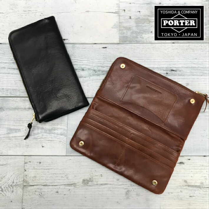 定番人気 吉田カバン 正規取扱店 送料無料 ポーター ブランド おしゃれ ラッピング無料 ギフト プレゼント 日本製 カジュアル 吉田かばん メンズ L字ウラウンド ファスナー付き ウォレット レディース Soak 101 本革 長財布 Porter ソーク