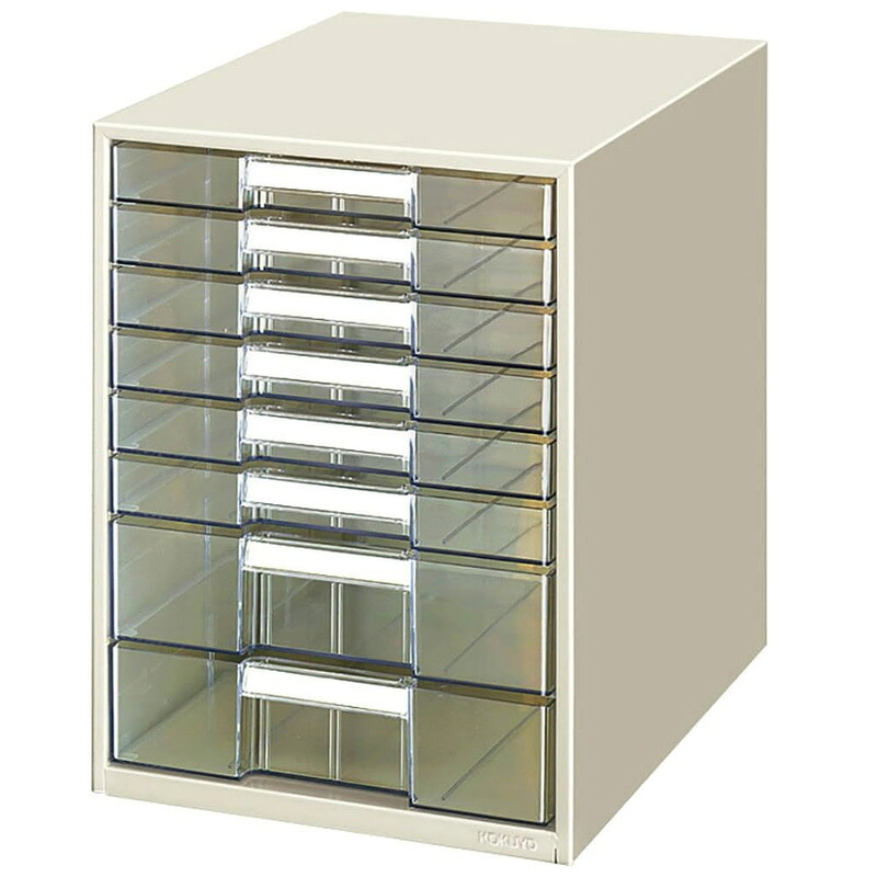 コクヨ レターケース 透明プラスチック 引出しタイプ B4タテ 浅6深2段 LC-BG608M｜文具のワンダーランド　キムラヤ