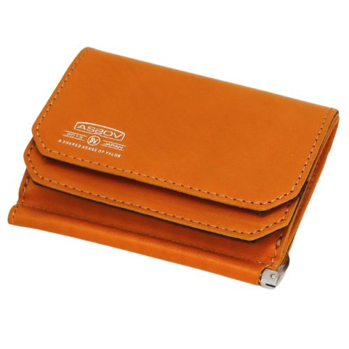 【10%OFFクーポン】AS2OV(アッソブ) LEATHER MOBILE WALLET MONEY CLIP モバイルウォレットマネークリップ 財布 キャメル メーカー品番081602-24｜文具のある暮らし