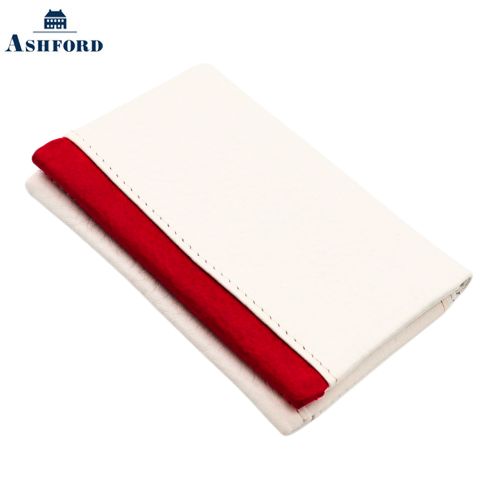 【10%OFFクーポン】アシュフォード レッドサークル 名刺入れ ホワイト Ashford メーカー品番8541-001