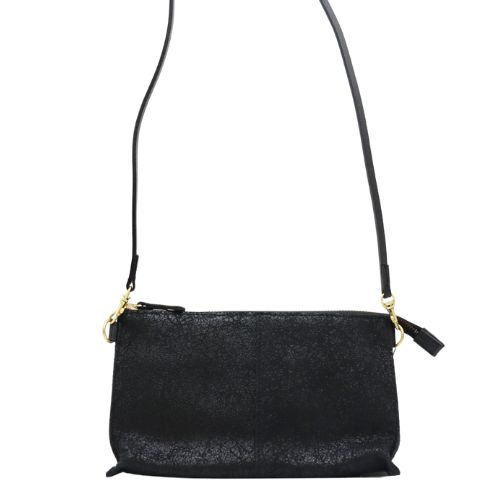 【クーポン対象外】 イコットikot お財布ポシェット ショルダーバッグ 鞄 クラッキングレザー Black x Black メーカー品番IK119003